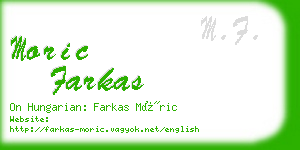 moric farkas business card